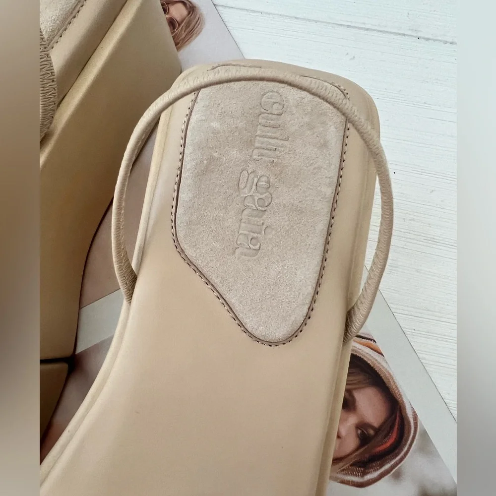 Cult Gaia platform beige sandals